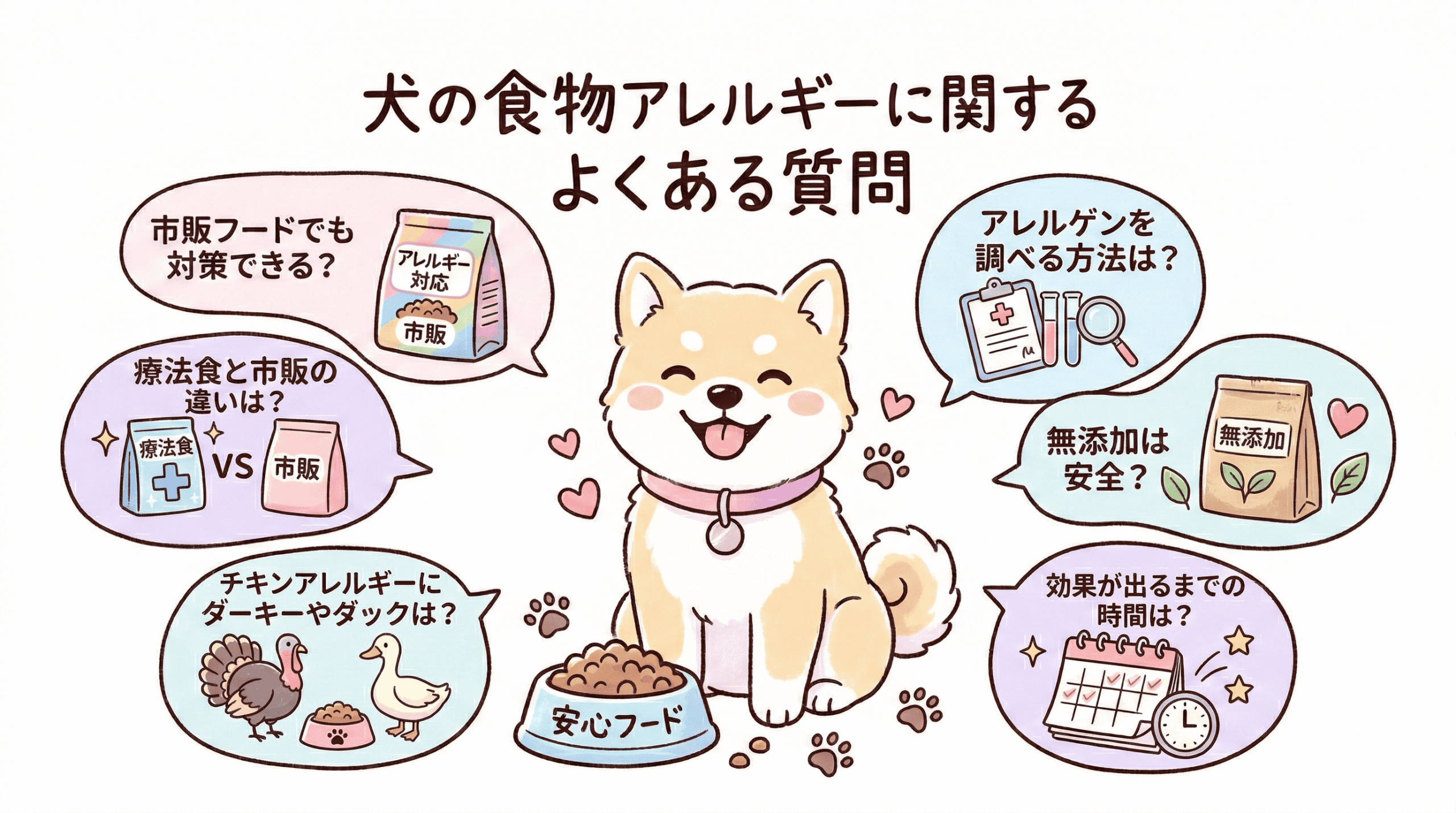 犬の食物アレルギーに関するよくある質問