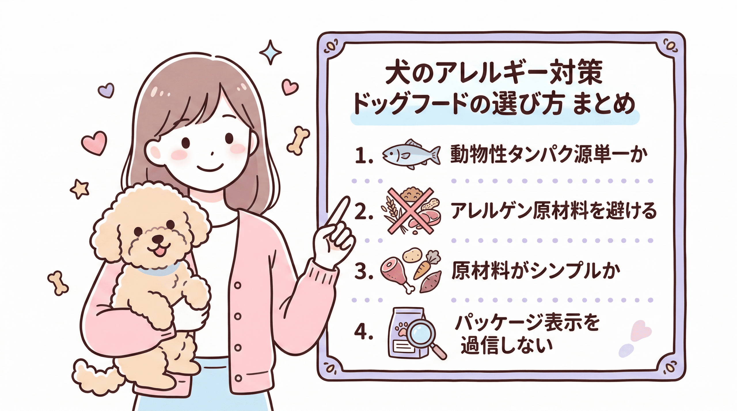 犬のアレルギー対策ドッグフードの選び方まとめ